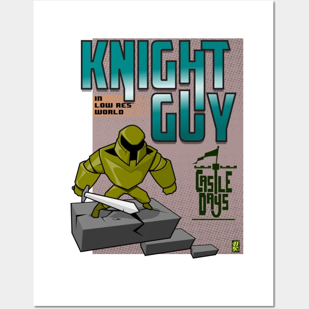 Knight Guy in low res world Wall Art by vhzc